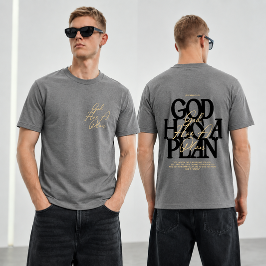 God Has A Plan Christian Handcraft Tee