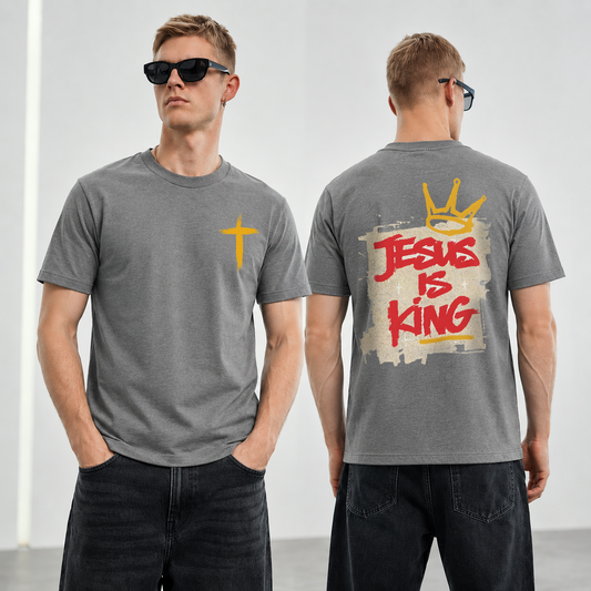 Jesus Is King Christian Handcraft Tee